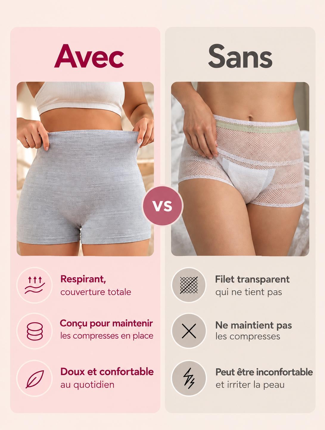 Shorts jetables post-partum - Mamcare